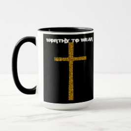 Taza Faith Cross Gold - Vale la pena usar
