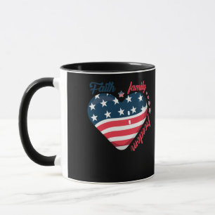 Taza Faith Family Freedom 4 De Julio Día De La Independ