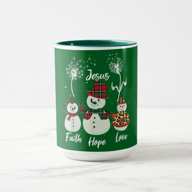 Taza Faith, Hope, and Love: A Snowman Christmas  (Centro)