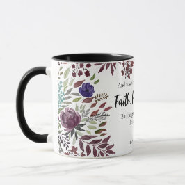 Taza Faith Hope Love Religious Scripture Cita Floral