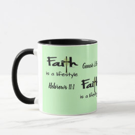 Taza "Faith is a Lifestyle" - Hot Beverage Cup / Mug
