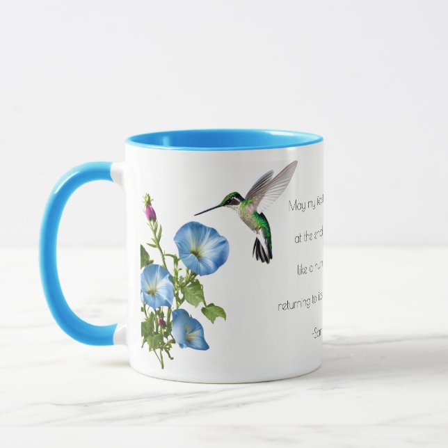 Taza Faith Mug del colibrí personalizado (Izquierda)