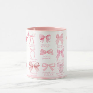 Taza Faithful & Beautiful – Pink Bow Christian Affirmat