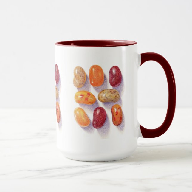 Taza FALL JELLY BEANS Tall Maroon Combo Mug (Derecha)