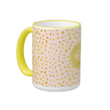 Falso monograma rosado elegante de la impresión