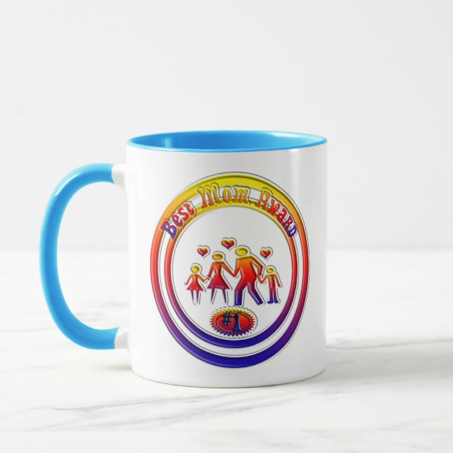 Taza Familia Arcoiris Best Mom Award (Izquierda)
