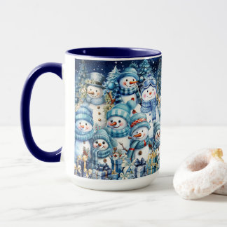 Taza Familia Cuadrillo Azul
