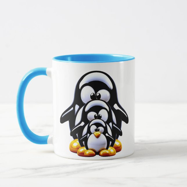 Taza Familia Cute Penguin (Izquierda)