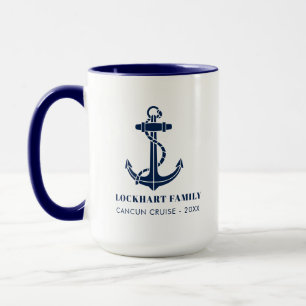 Taza Familia de crucero personalizado que coincide con