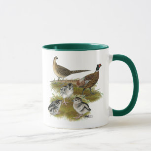 Taza Familia de faisanes de collar