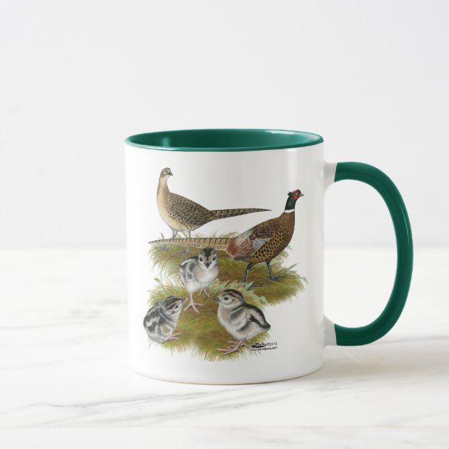 Taza Familia de faisanes de collar (Derecha)