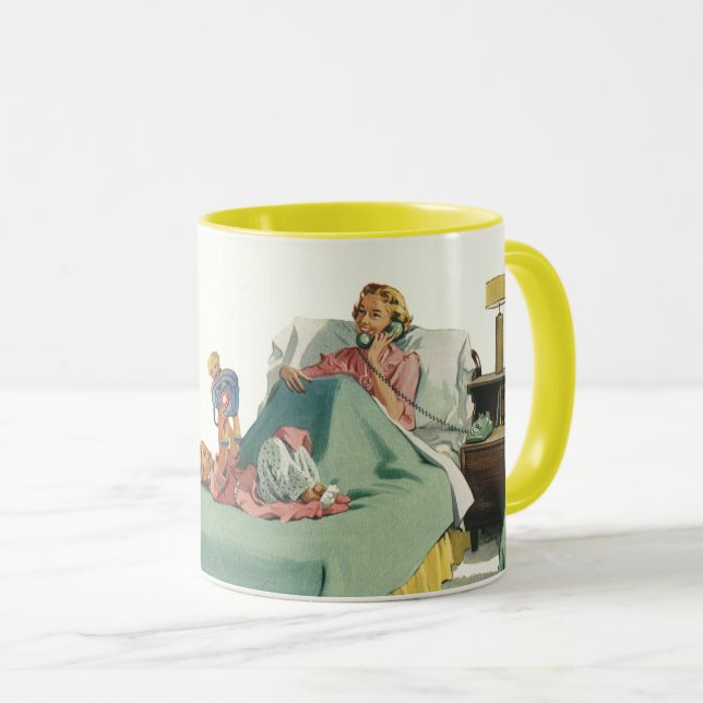 Taza Familia de la época sirviendo el desayuno de mamá  (Anverso derecho)