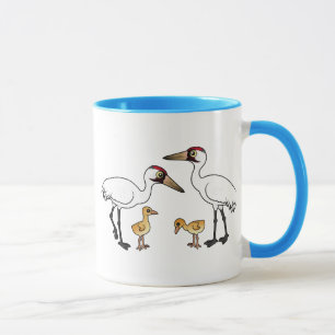 Taza Familia de la grúa que chilla