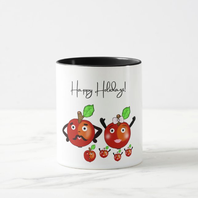 Taza Familia de manzanas rojas curas (Centro)