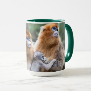 Taza Familia de monos narigudos dorados
