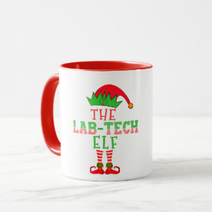Taza Familia de Navidades de Lab Tech Elf coincidiendo