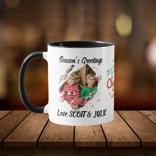 Taza Familia de Navidades fotográficos personaliza Mug