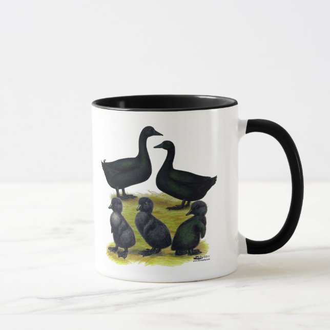 Taza Familia de patos Cayuga (Derecha)
