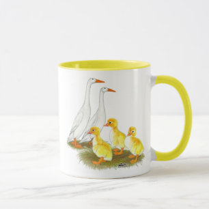 Taza Familia de patos corredores blancos