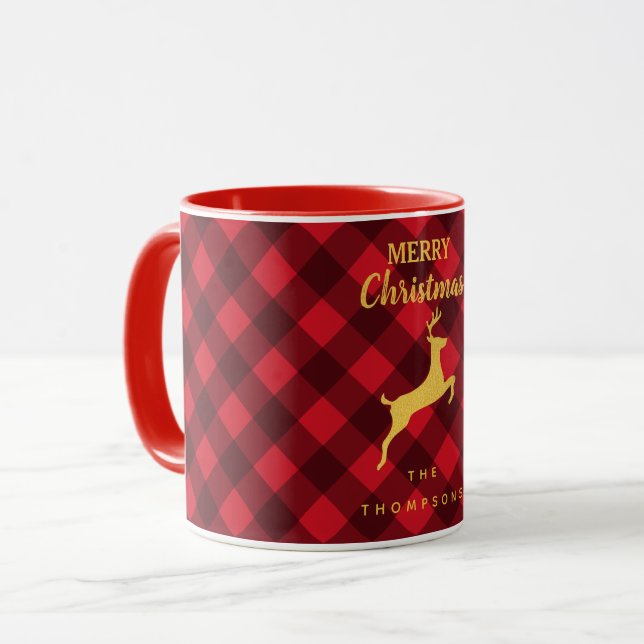 Taza Familia de renos Red Black Buffalo (Anverso izquierdo)