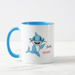 Taza Familia de Tiburón Feliz Papá