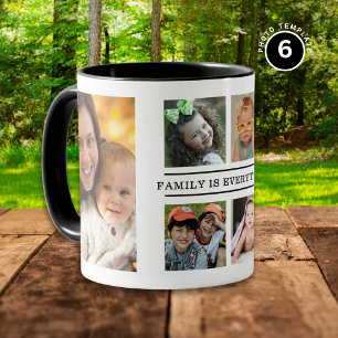 Taza Familia Es Todo Cita 6 Foto Blanco Y Negro