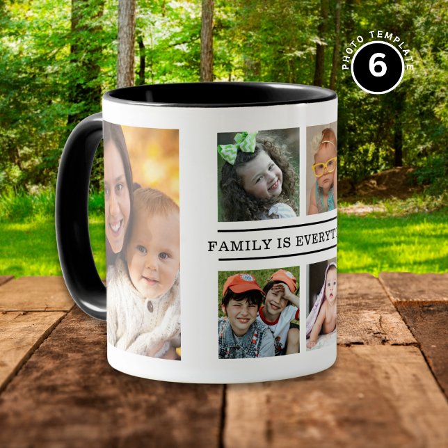 Taza Familia Es Todo Cita 6 Foto Blanco Y Negro (Subido por el creador)