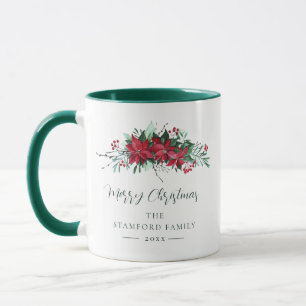 Taza Familia Keepsake Poinsettia Navidades Florales Per