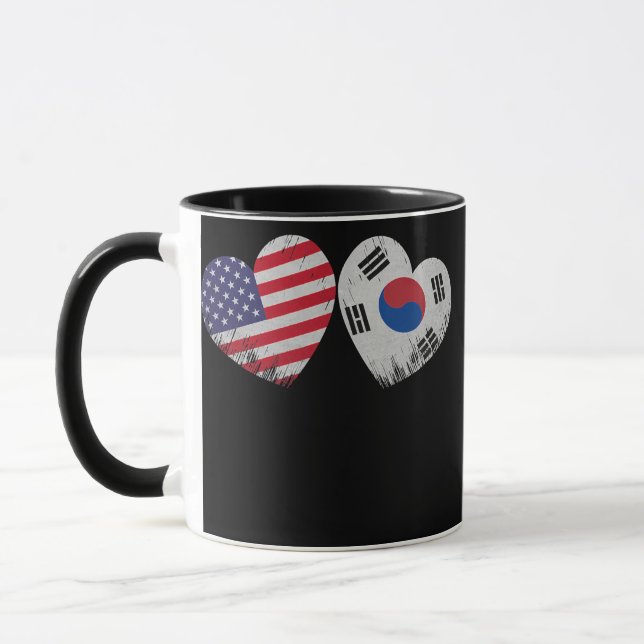 Taza Familia patriótica de bandera surcoreana (Izquierda)