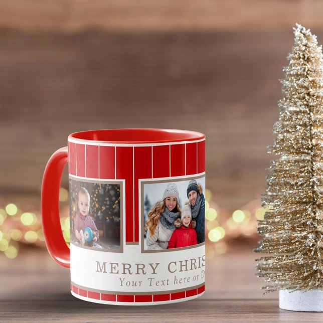Taza Familia personalizada 3 Navidades de Collages de f (Subido por el creador)
