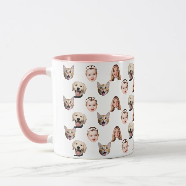 Taza Familia personalizada Cara 4 fotos (Izquierda)
