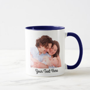 Taza Familia personalizada de texto y foto personalizad