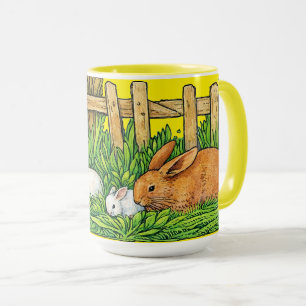 Taza Familia Retro de Conejos