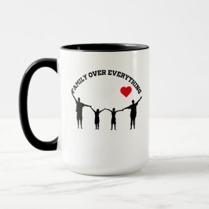 Taza Familia Sobre Todo con Diseño de Silueta