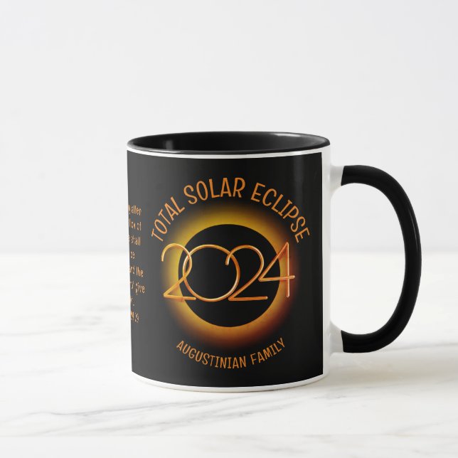 Taza Familia TOTAL DE ECLIPSE SOLAR 2024 personalizada (Derecha)