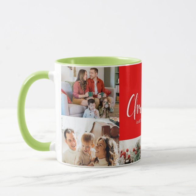 Taza familiares Fotos de Feliz Navidad Feliz Año Nuevo  (Izquierda)