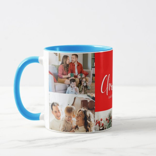 Taza familiares Fotos de Feliz Navidad Feliz Año Nuevo  (Izquierda)
