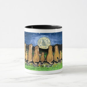 Taza Familias de perro de las praderas que miran la