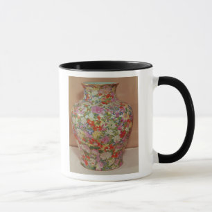 Taza Famille subió el florero con fleurs de un mille