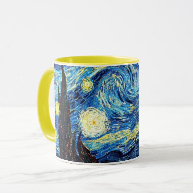 Taza Famoso cuadro de Van Gogh, Noche Starry (Anverso izquierdo)