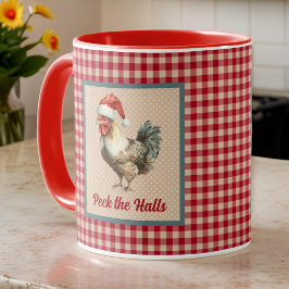 Taza Famoso gallo de Navidades Peck en la granja de los