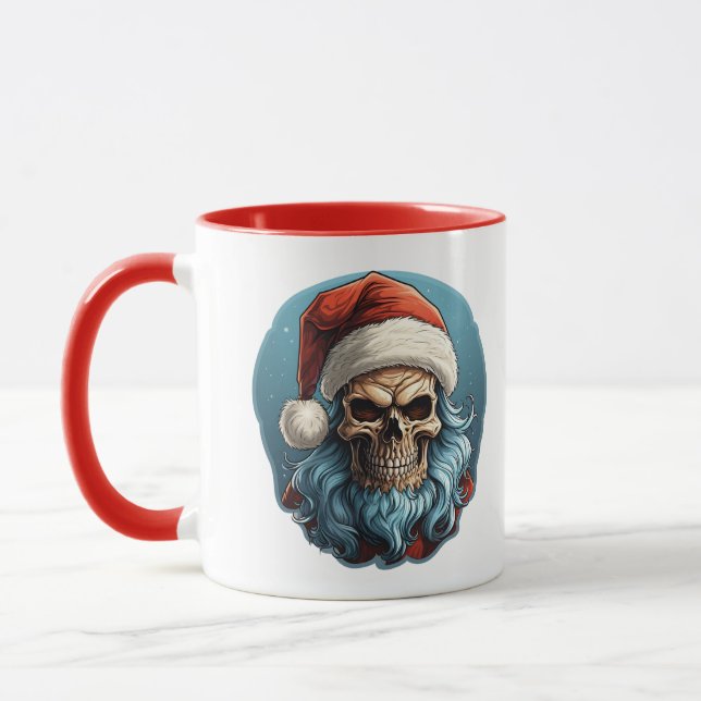 Taza Famosos Navidades de Santa Skull Noches divertidas (Izquierda)