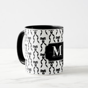 Taza Fancy Black Bow Monogramado