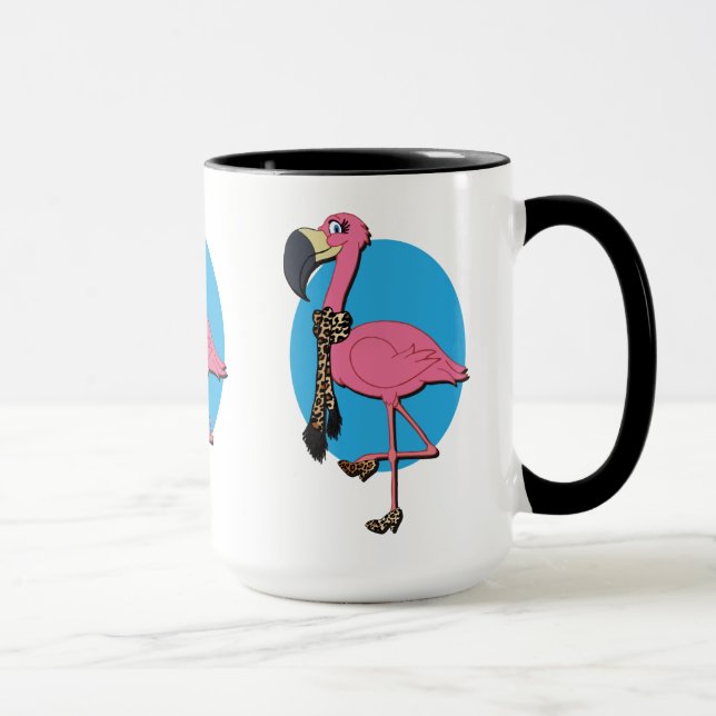 Taza Fancy Flamingo 15 oz Combo Mug (Derecha)
