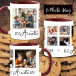 Taza Fancy Font mejor tía que nunca 6 Collages de fotos<br><div class="desc">Dos fotos más grandes y cuatro fotos cuadradas más pequeñas mejor tía de diseño jamás. Se pueden encontrar diferentes colores en mi tienda. ¡Fácil de cambiar las fotos! Simplemente elige tus imágenes favoritas y usa las opciones del personalizar.</div>