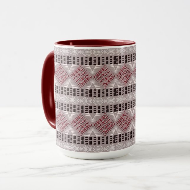 Taza fango de patrón sin costuras de origen africano (Anverso izquierdo)