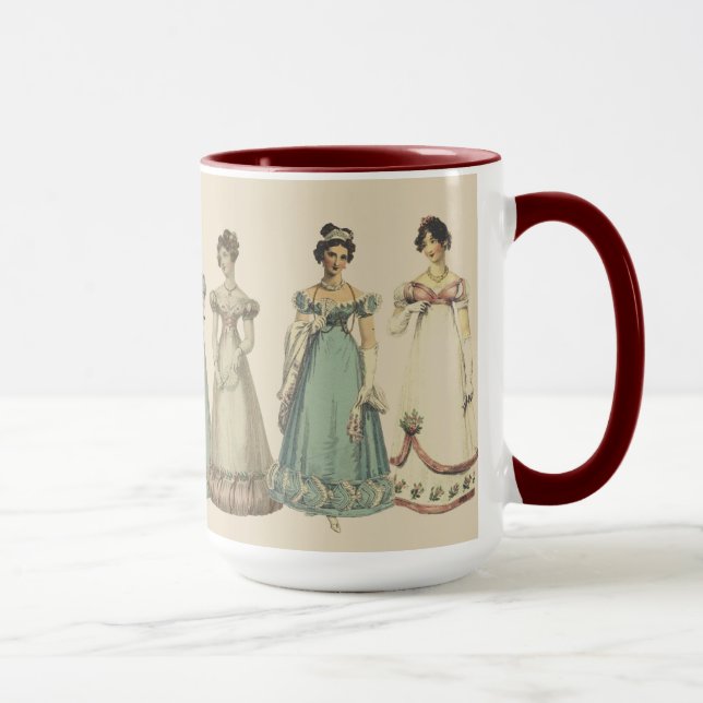Taza Fans de Jane Austen de Regency Fashion Mug (Derecha)