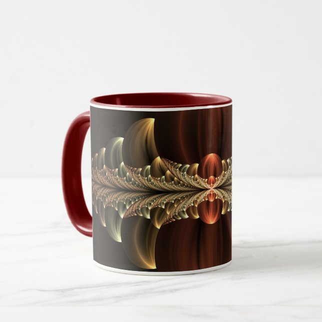 Taza Fantasía Construcción Brillante Resumen Arte Fract (Anverso izquierdo)