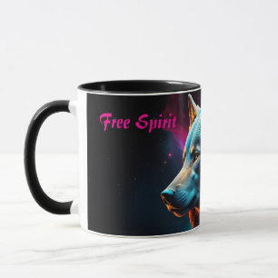 Taza Fantasía cósmica surrealista Wolf Personalizado Re
