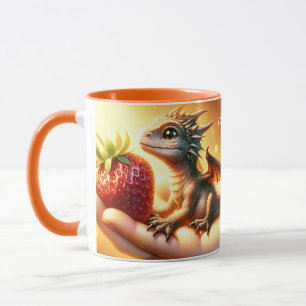 Taza Fantasía Cuesta Bebé Dragon Strawberry